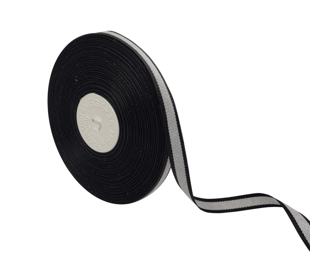 NAVY & WHITE STRIPES RIBBON (10 MM)