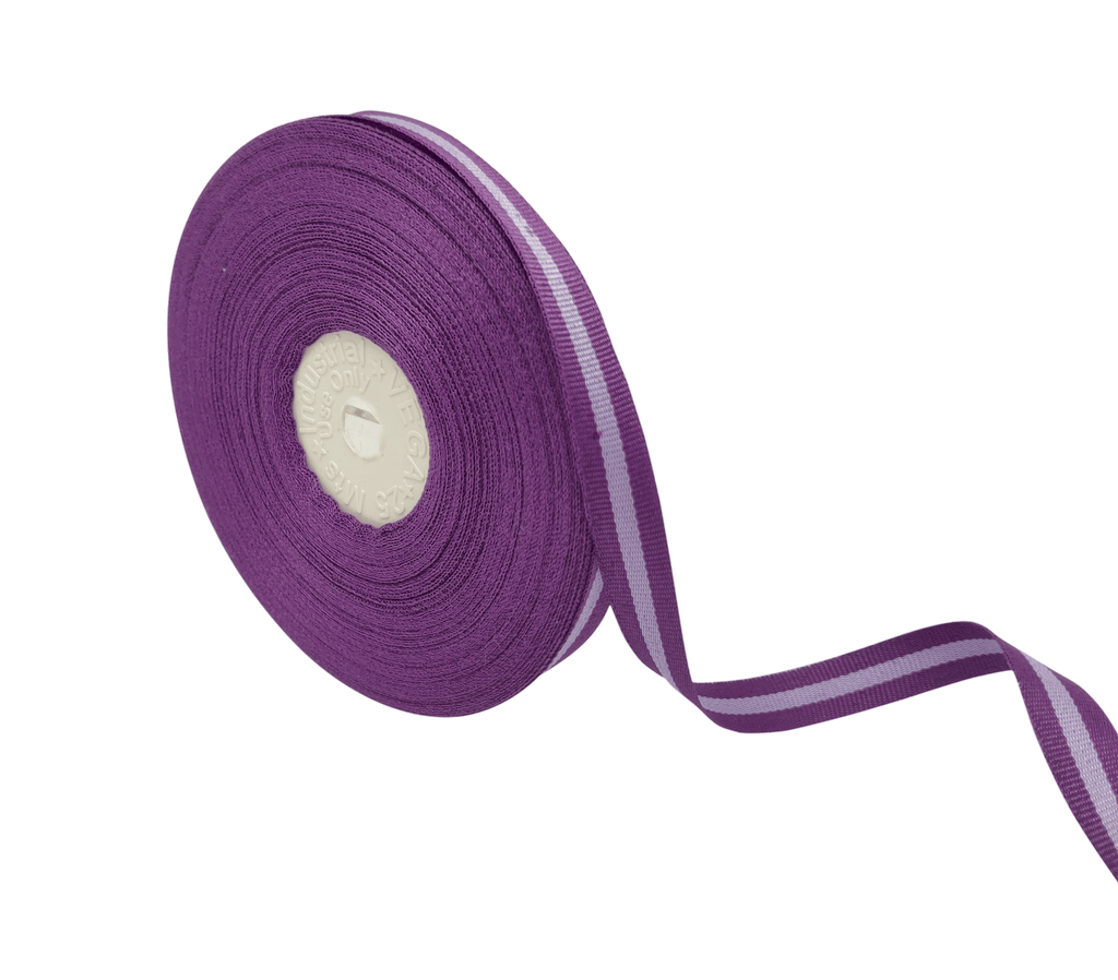 PURPLE & LAVENDER STRIPES RIBBON (10 MM)
