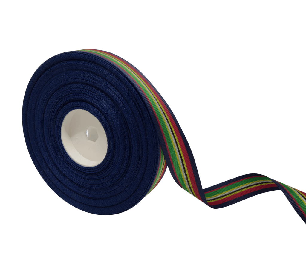 MULTICOLOURED STRIPES RIBBON (15 MM)