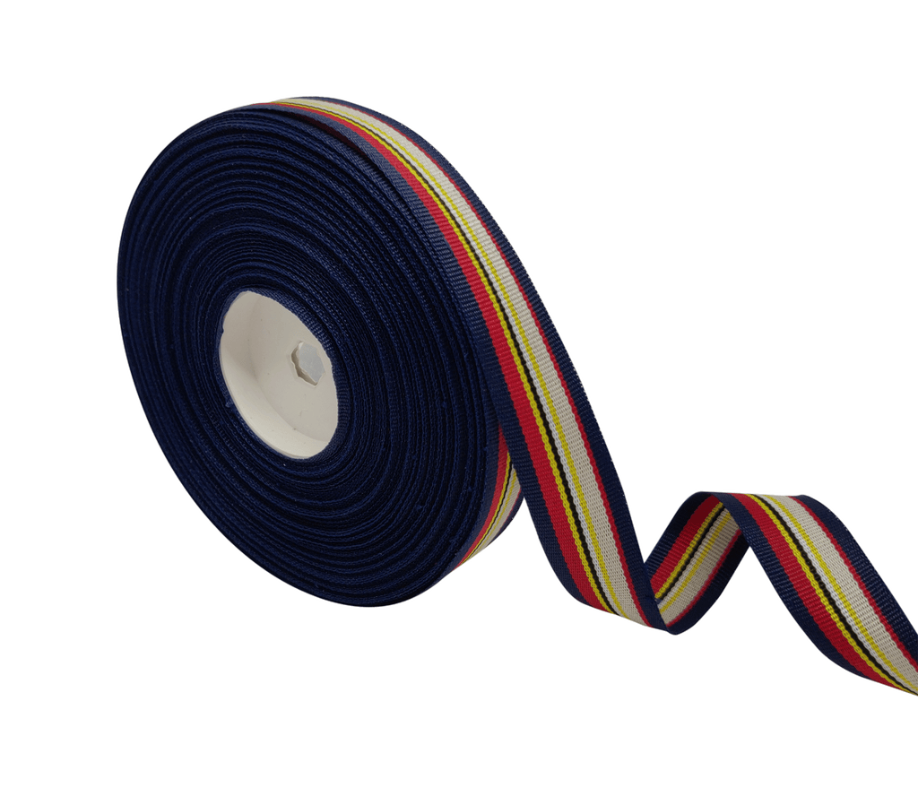 MULTICOLOURED STRIPES RIBBON (15 MM)
