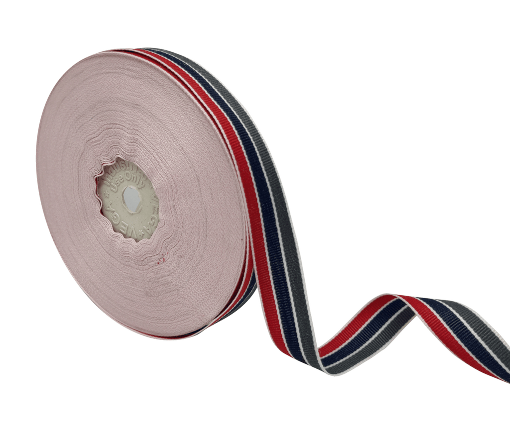 MULTICOLOURED STRIPES RIBBON (15 MM)