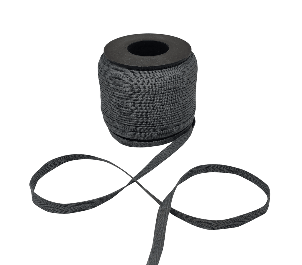 DARK GREY VEDA TWILL RIBBON (06MM | 50MTR)