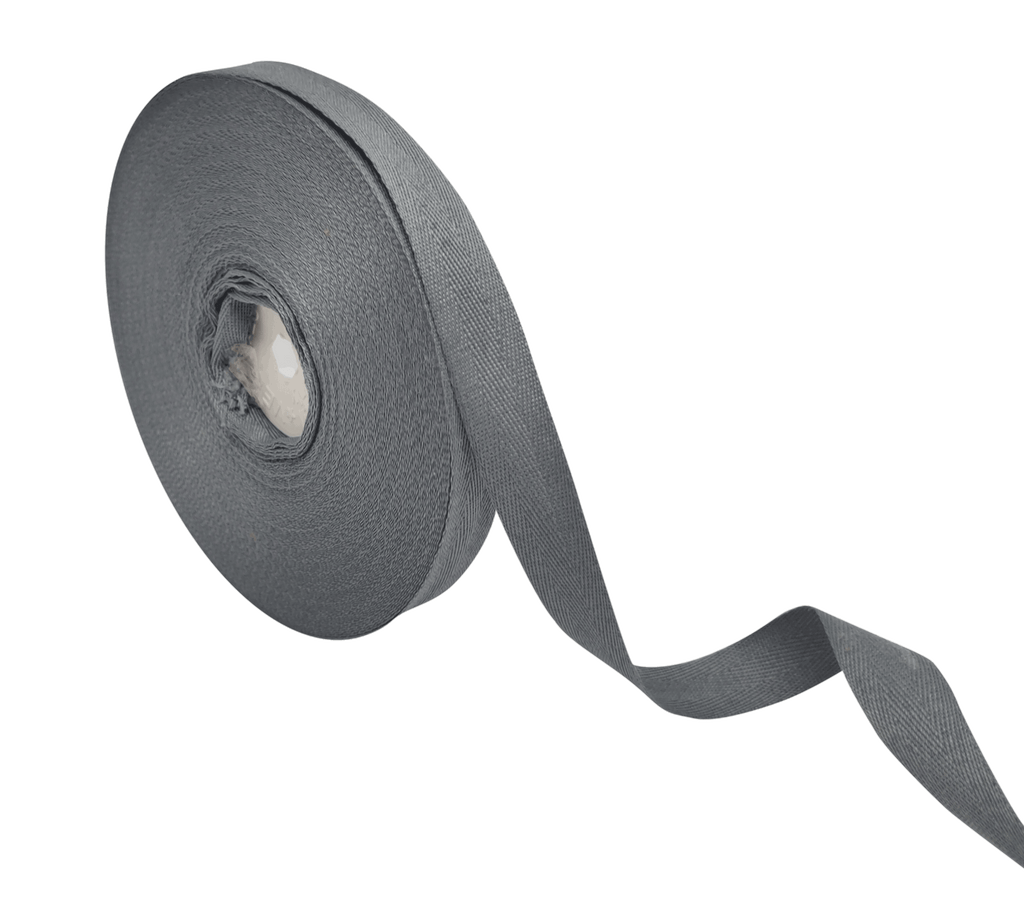 GREY VEDA TWILL RIBBON (15MM | 25MTR)