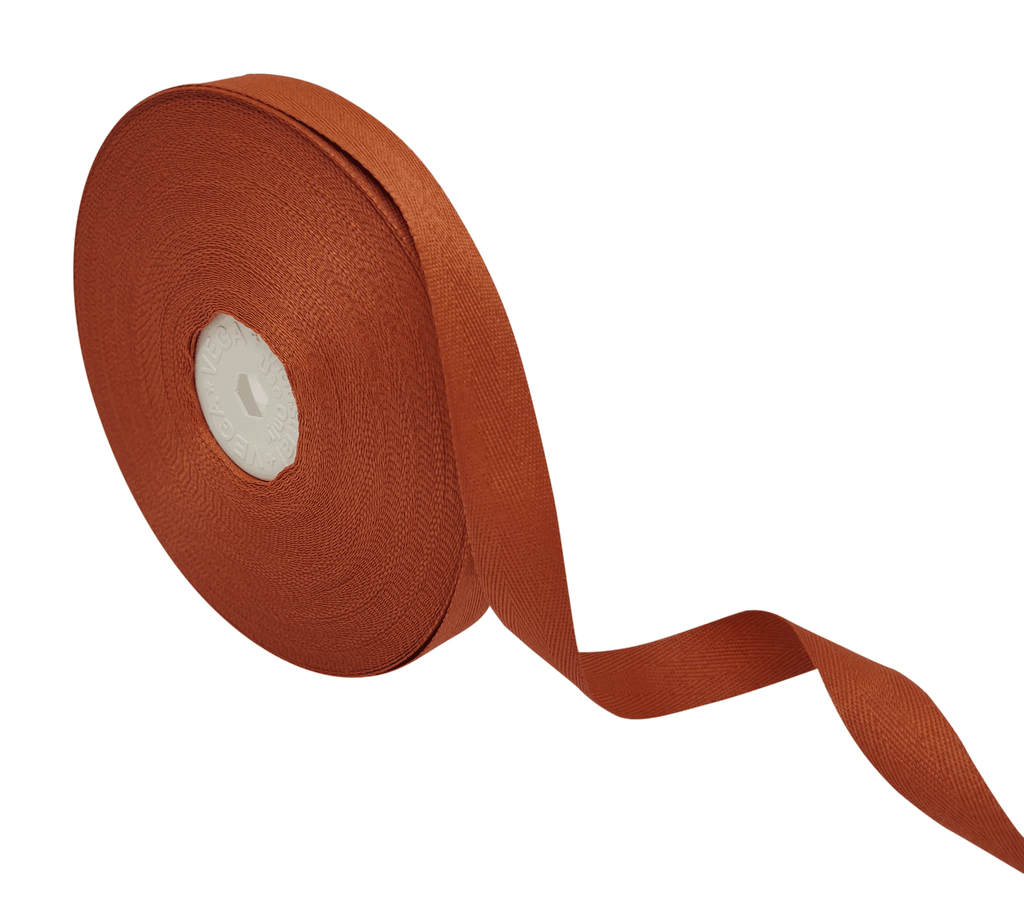 RUST BROWN VEDA TWILL RIBBON (15MM | 25MTR)