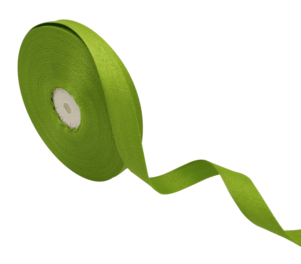 LEAF GREEN VEDA TWILL RIBBON (15MM | 25MTR)