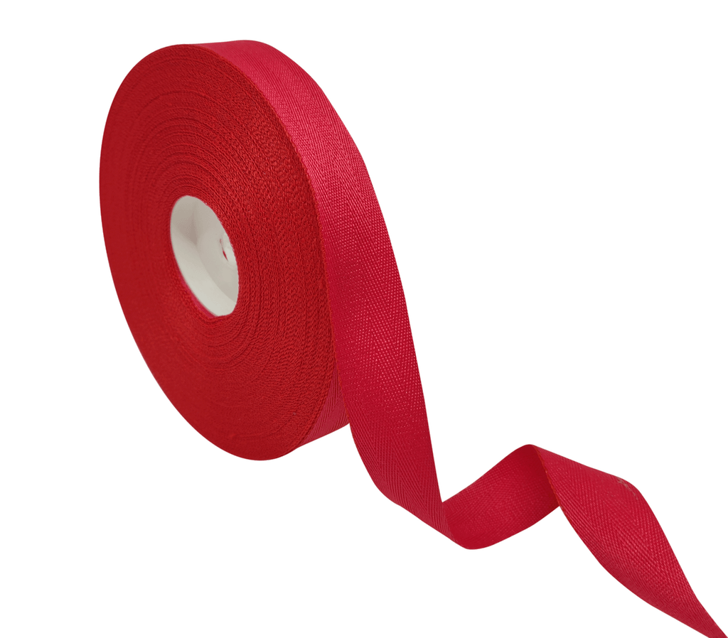 RED VEDA TWILL RIBBON (20MM | 25MTR)