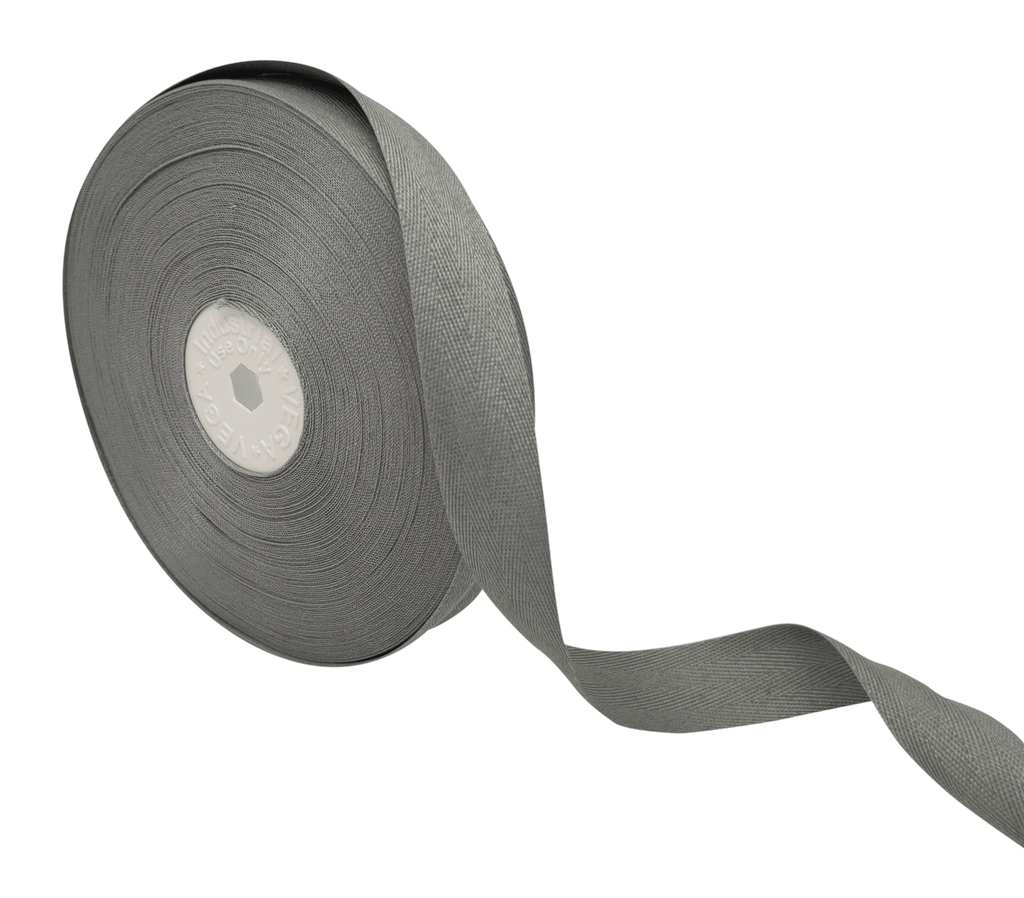 GREY VEDA TWILL RIBBON (25MM | 25MTR)