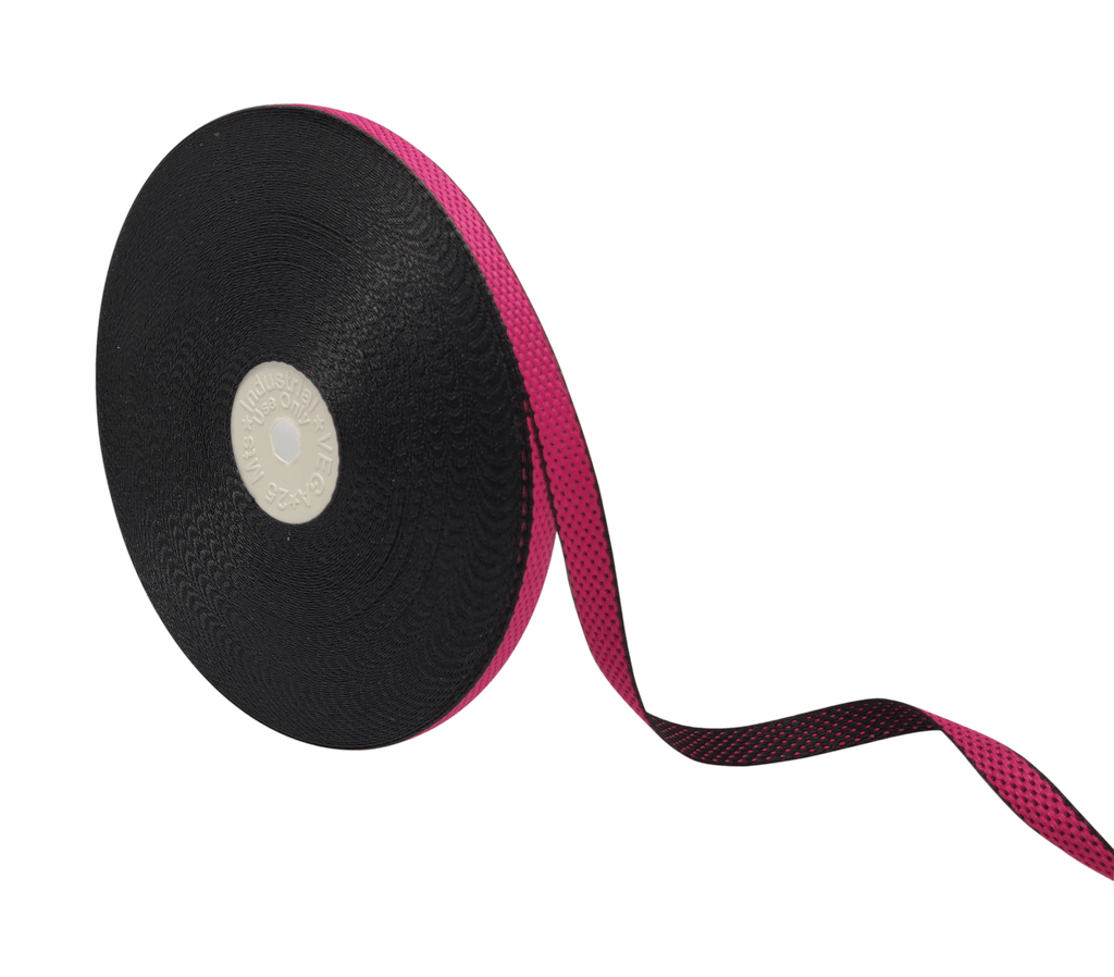RANI PINK WITH BLACK HONEYCOMB RIBBON (10 MM)