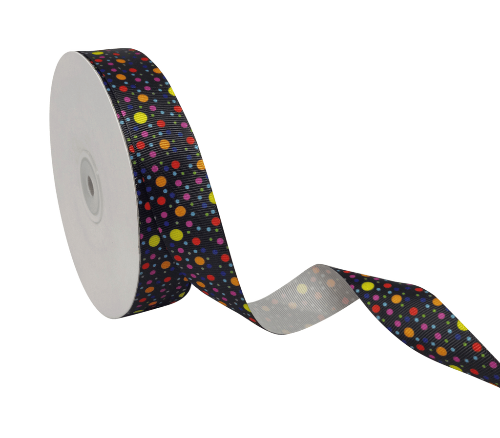 MULTI-COLOUR DOTS RIBBON (25 MM)