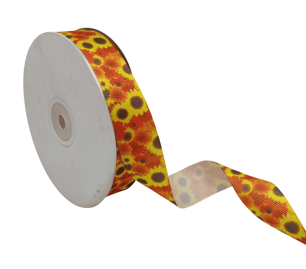 SUNFLOWERS RIBBON (25 MM)