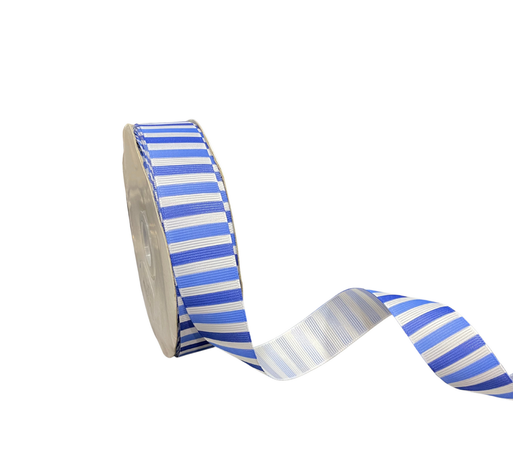 BLUE & NAVY BLUE STRIPESRIBBON (25 MM)