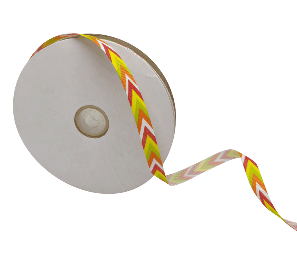 MULTI-COLOURED CHEVRON STRIPES RIBBON (10 MM)