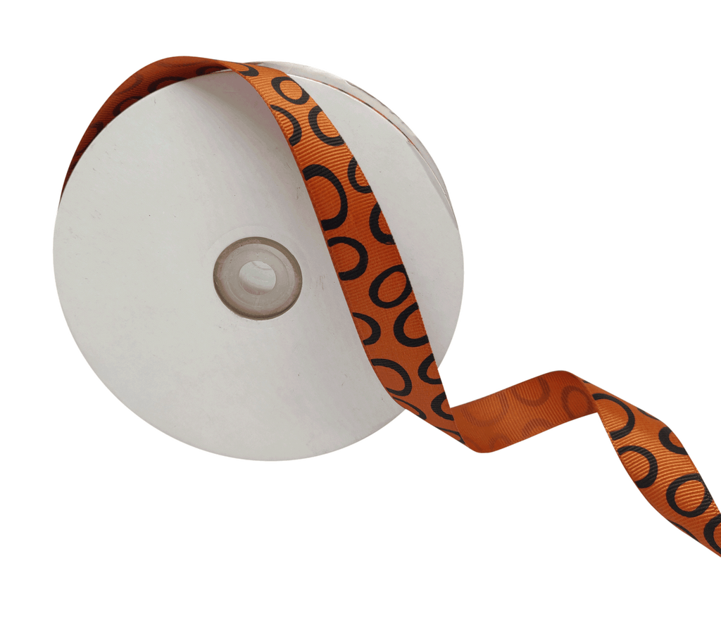 COPPER WITH BLACK SEMI-CIRCLES RIBBON (20 MM)