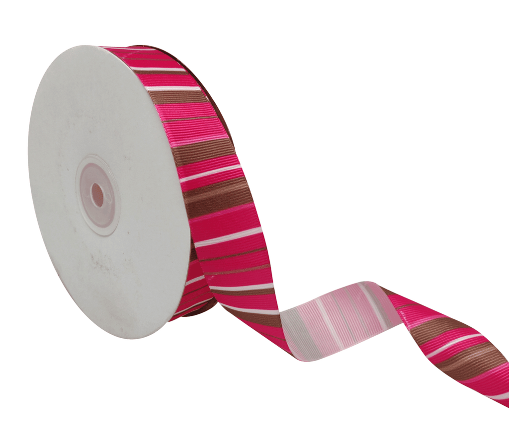 MULTI-COLOURED STRIPES RIBBON (25 MM)