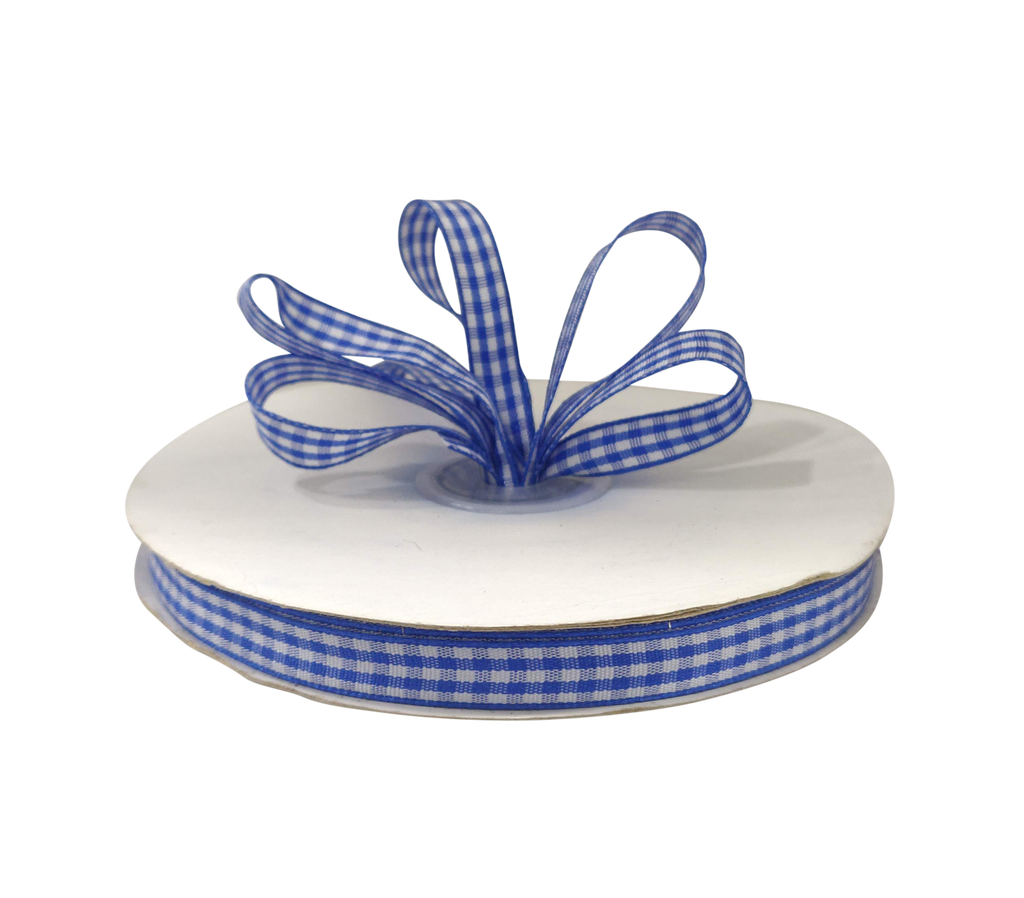 BLUE CHECKS RIBBON (10 MM)