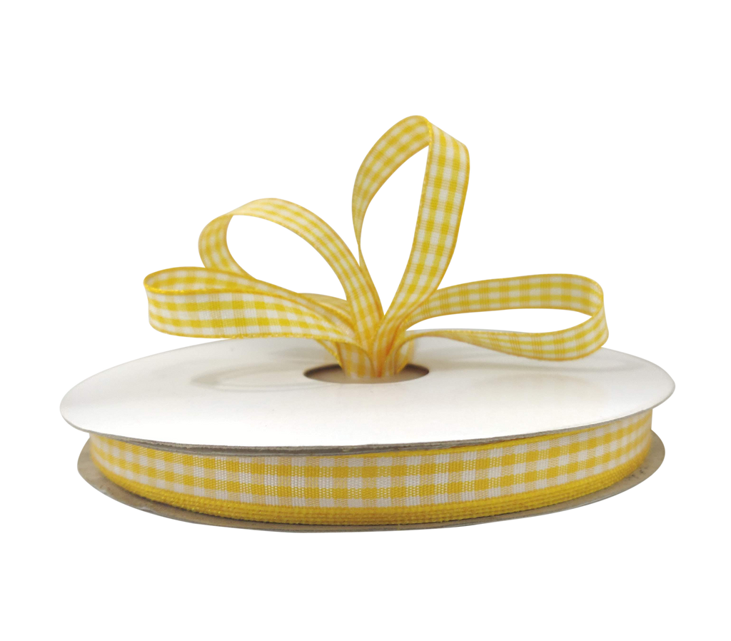 YELLOW CHECKS RIBBON (10 MM)
