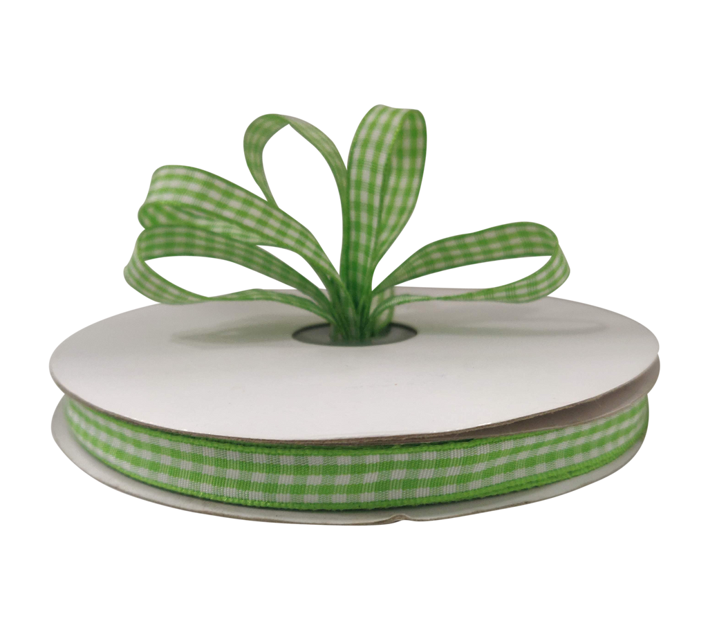 GREEN CHECKS RIBBON (10 MM)