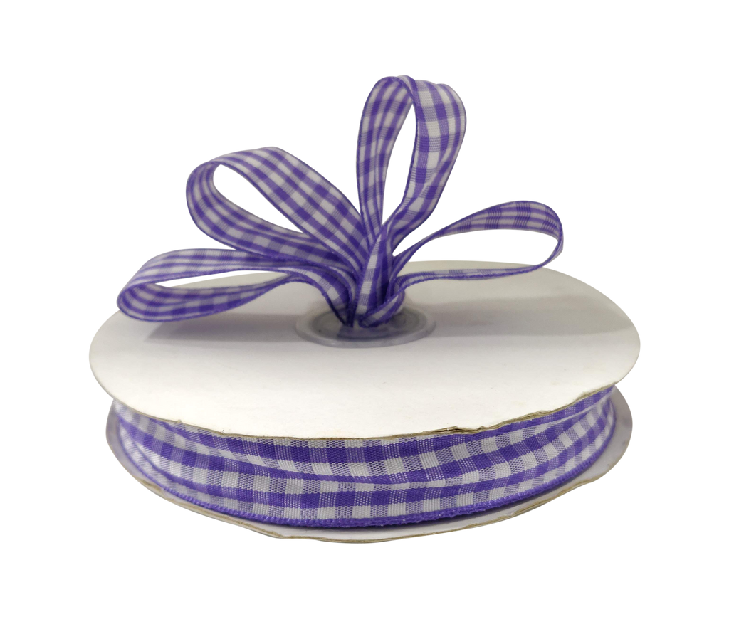 PURPLE CHECKS RIBBON (20 MM)