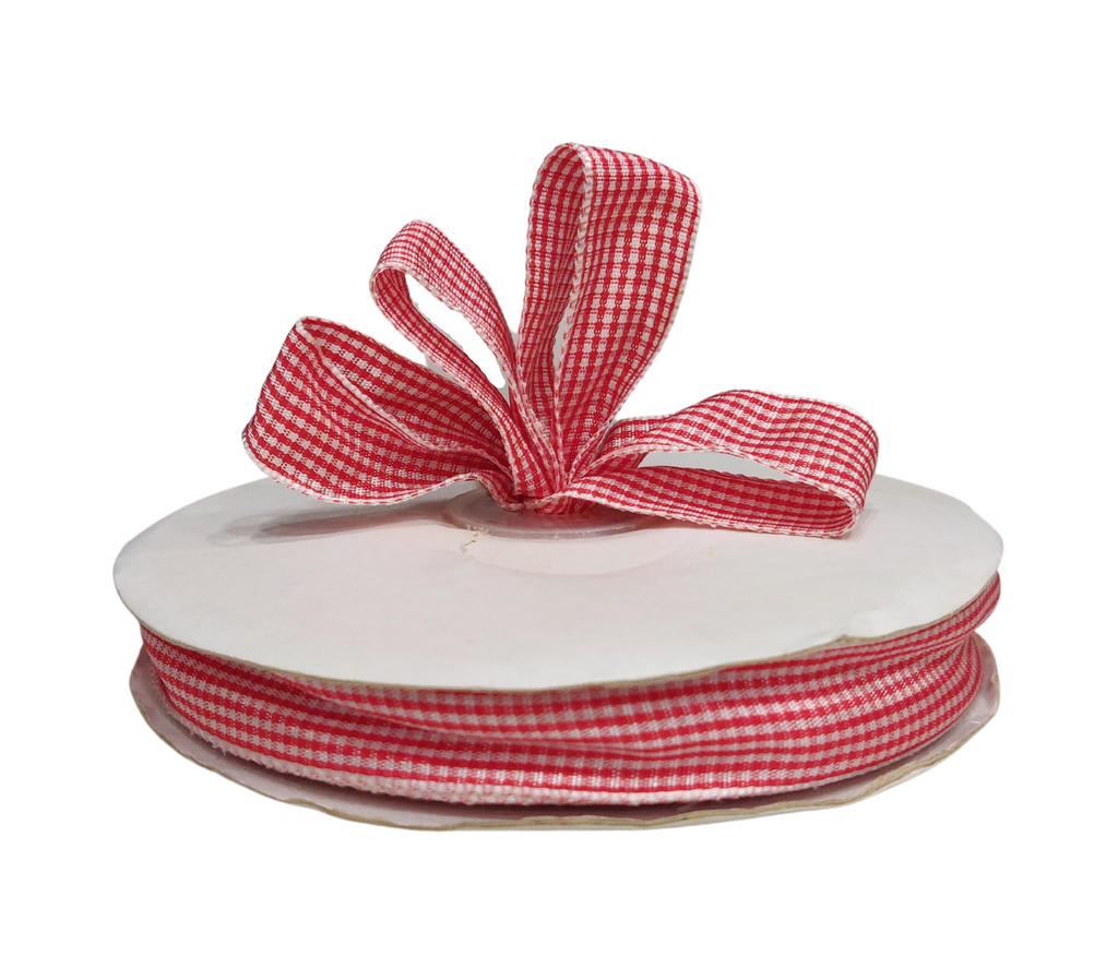 RED WITH SMALL CHECKSRIBBON (20 MM)