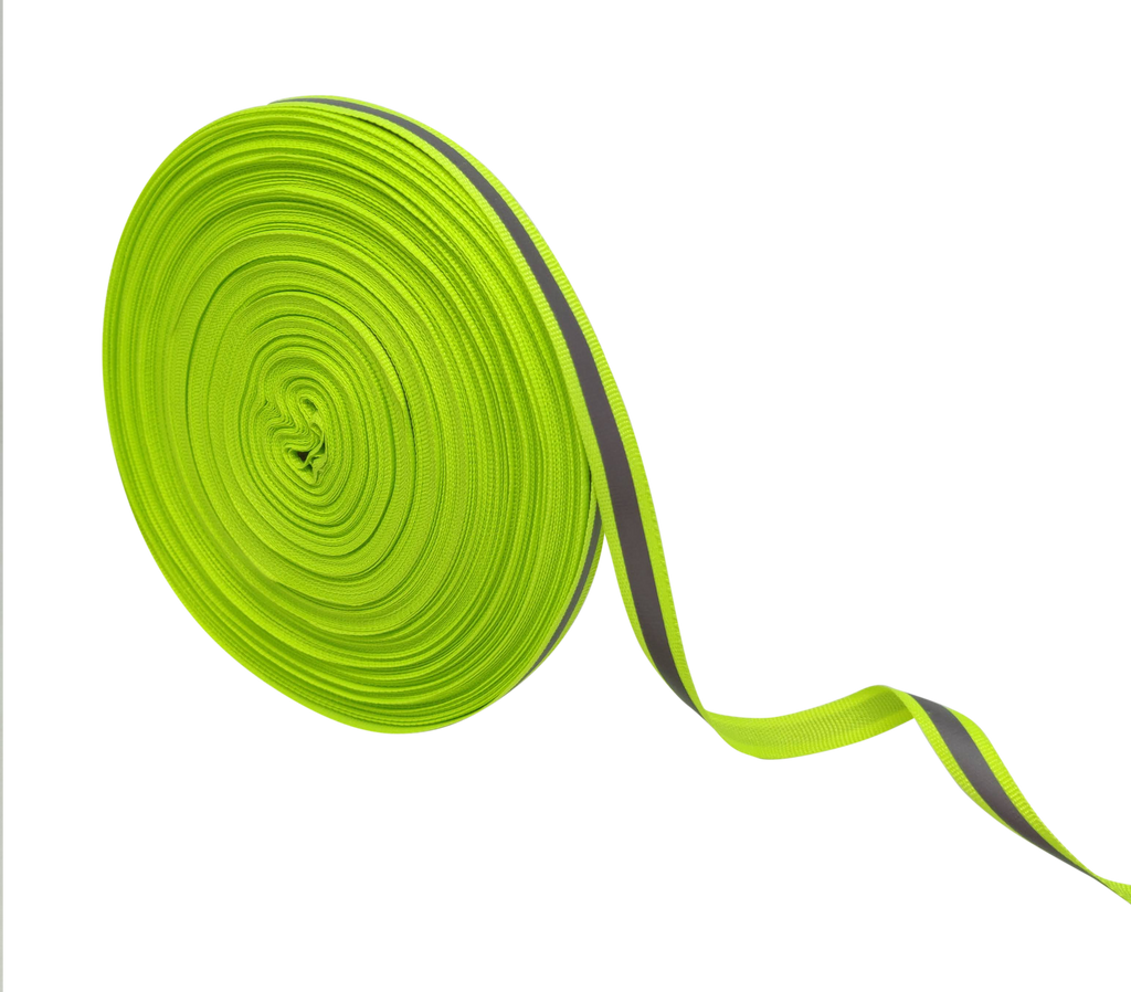NEON GREEN REFLECTIVE RIBBON (10 MM)