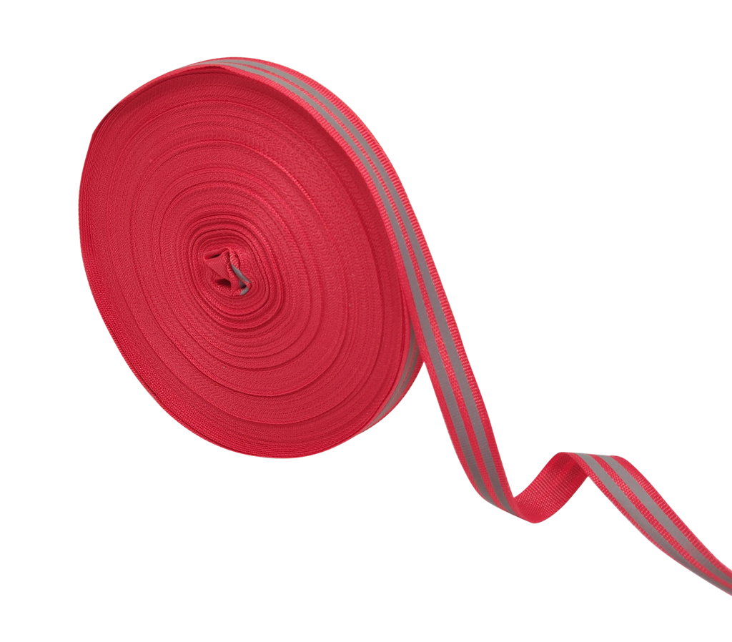 TOMATO RED DOUBLE REFLECTIVE RIBBON (15 MM)