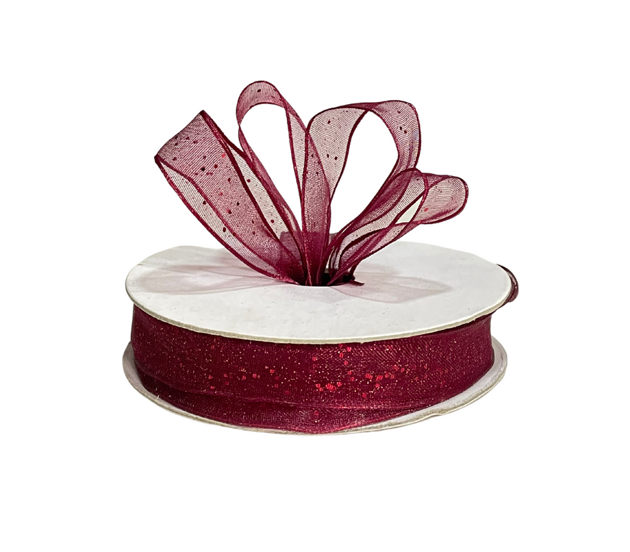 Wired organza ribbon deals
