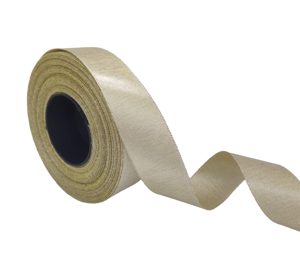 GOLD ZARI SATIN RIBBON (25 MM)