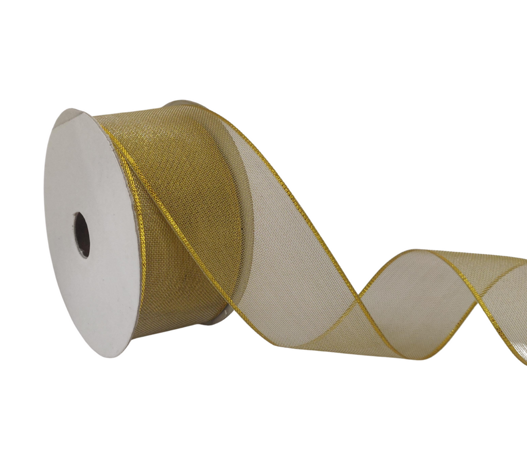 GOLD ZARI NET RIBBON (38 MM)
