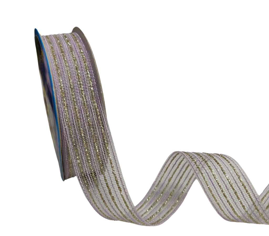 LAVENDER & ZARI STRIPESRIBBON (25 MM)