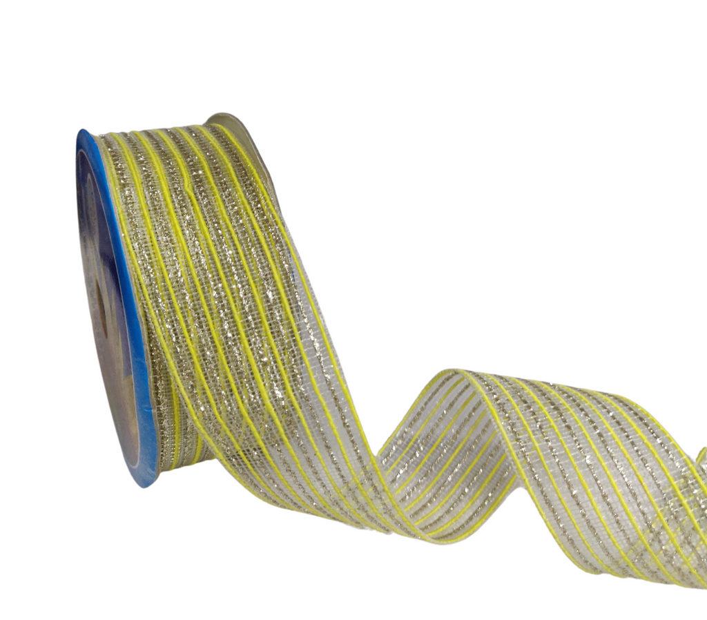 YELLOW & ZARI STRIPESRIBBON (38 MM)