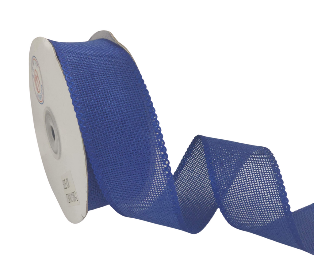 ROYAL BLUE FAUX JUTE RIBBON (38 MM)