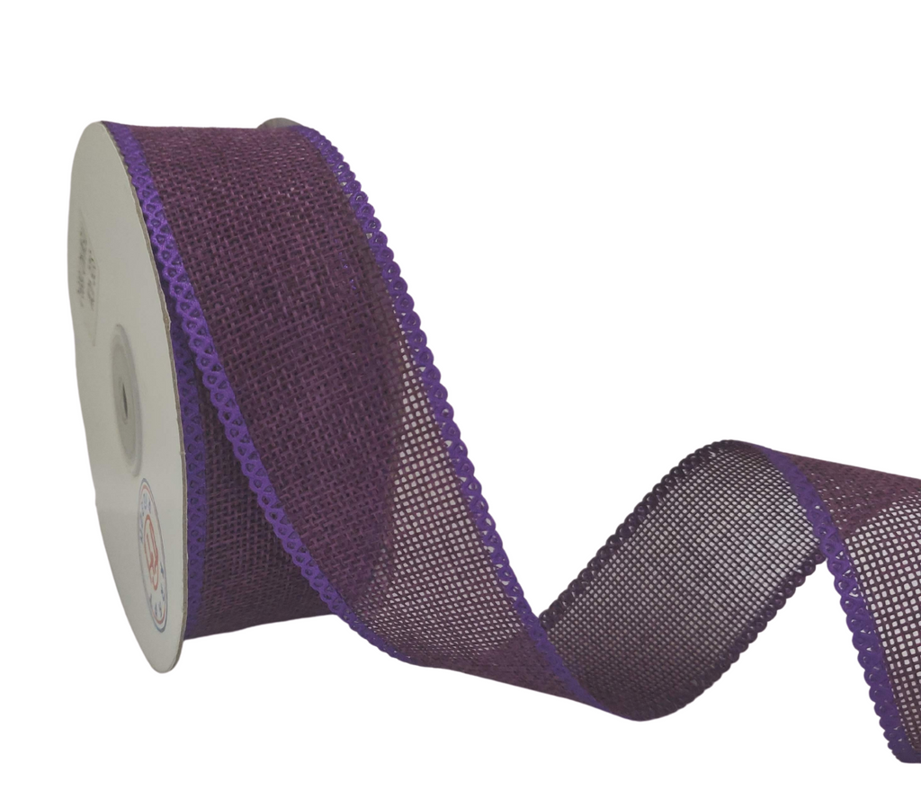 PURPLE FAUX JUTE RIBBON (38 MM)