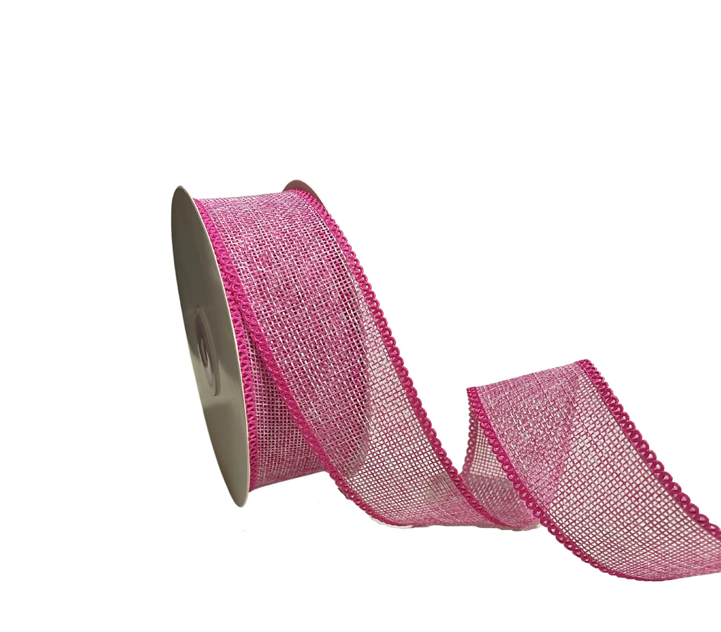 BABY PINK FAUX JUTE RIBBON (38 MM)