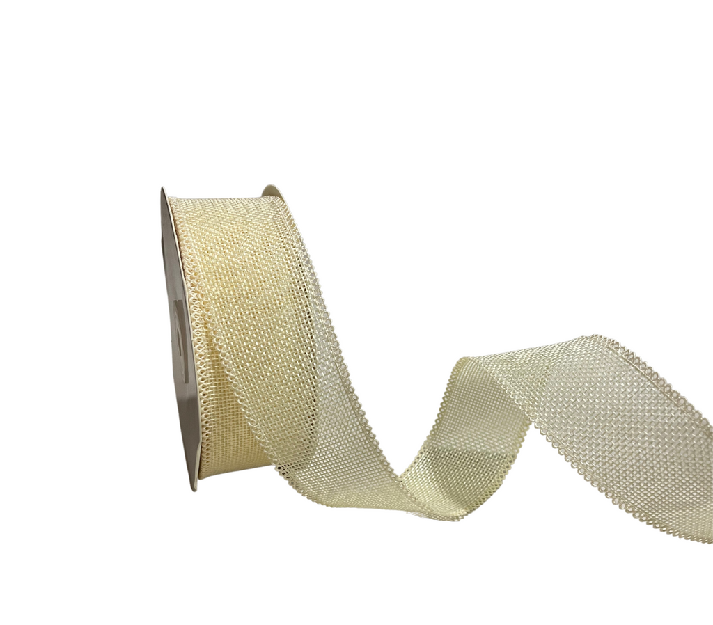 CREAM FAUX JUTE RIBBON (38 MM)