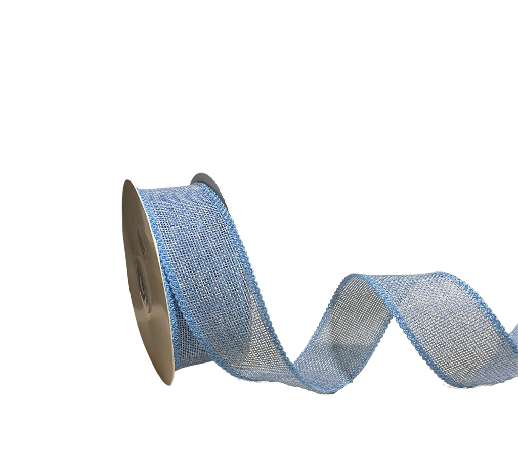BABY BLUE FAUX JUTE RIBBON (38 MM)