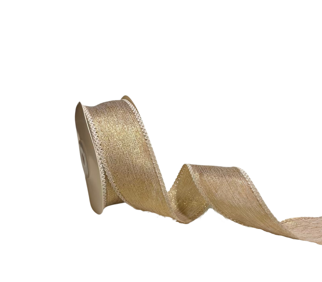 ROSE GOLD METALLIC JUTE RIBBON (38 MM)