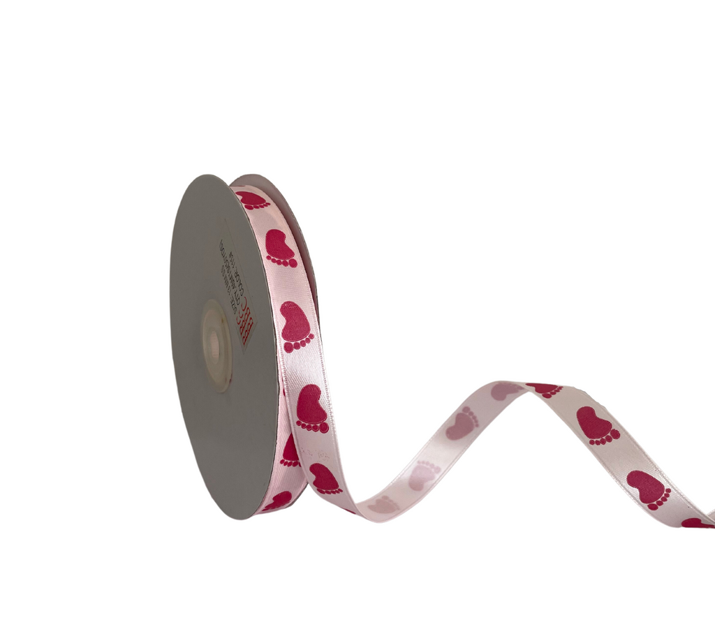 BABY STEPS PINK - SATIN RIBBON (13 MM)